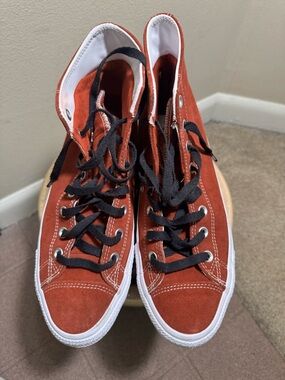 Converse Chuck Taylor Pro Rust Red High-Top Sneakers with Black Laces